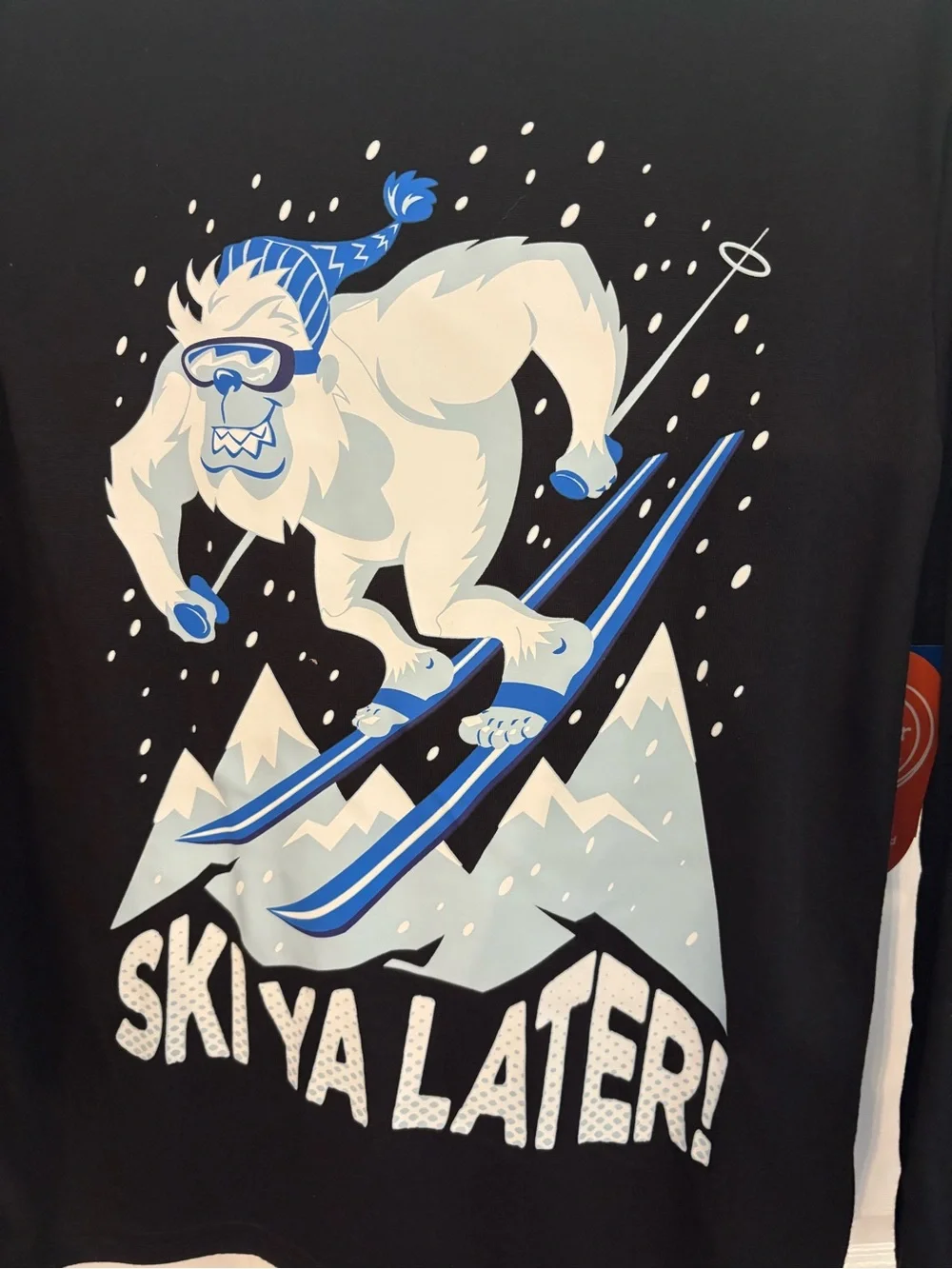 Ski Yeti Kids Pajama Set wonder nation Black & Blue
